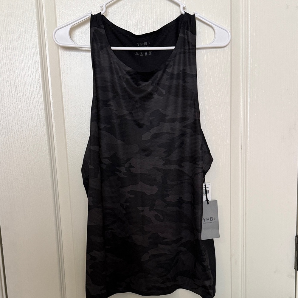 YPB Men's Black Camo Tank Top